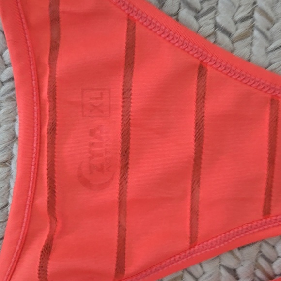 Zyia Havana XL Striped Racerback Tank Tops - Coral and Navy - Picture 5 of 5